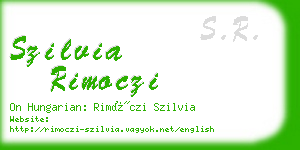 szilvia rimoczi business card